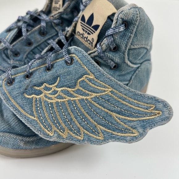 Kids adidas Originals X Jeremy Scott Denim Wings Toddler Shoes Size 8 U.S. - Picture 6 of 11
